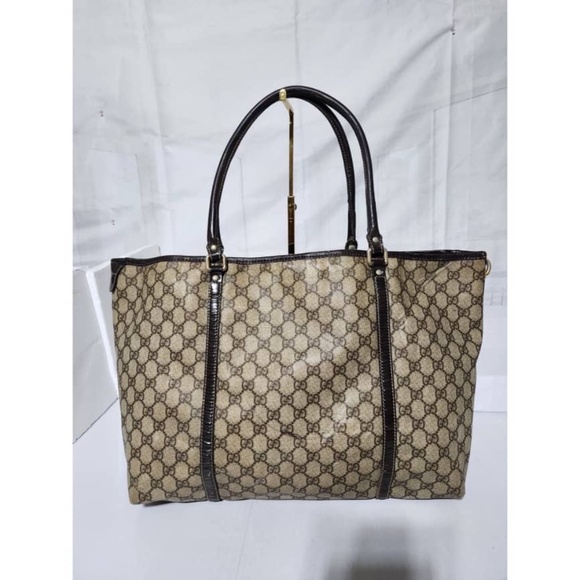 Authentic Gucci Medium GG Plus Joy Tote Bag Black/Beige - Picture 4 of 16